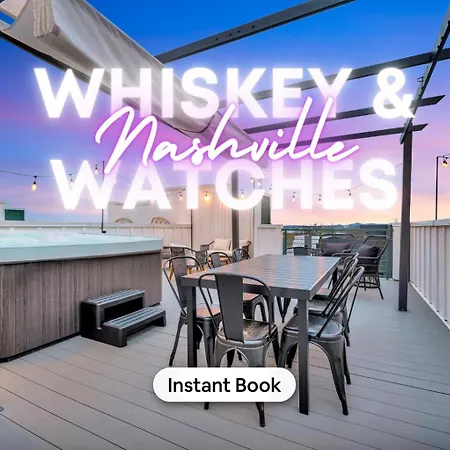 New Whiskey & Watches Rooftop Hottub Game Rm 9beds Hotel