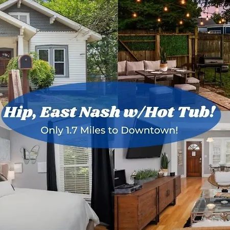 Hip East W Hot Tub Mins To Dwntn * Nashville