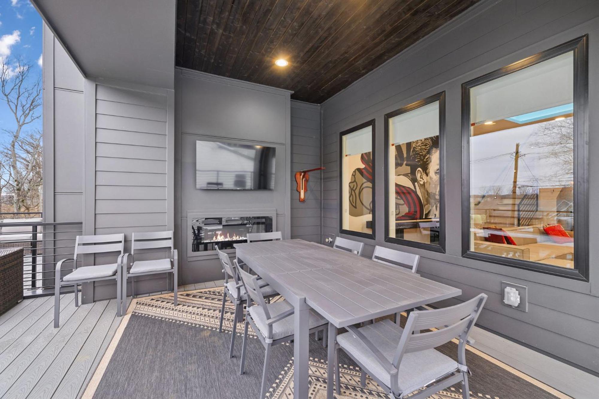 Sleek Multi-level Rooftop Views & Pool Table