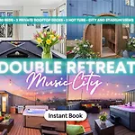 Rooftop Hot Tub Game Barrel Sauna * Nashville