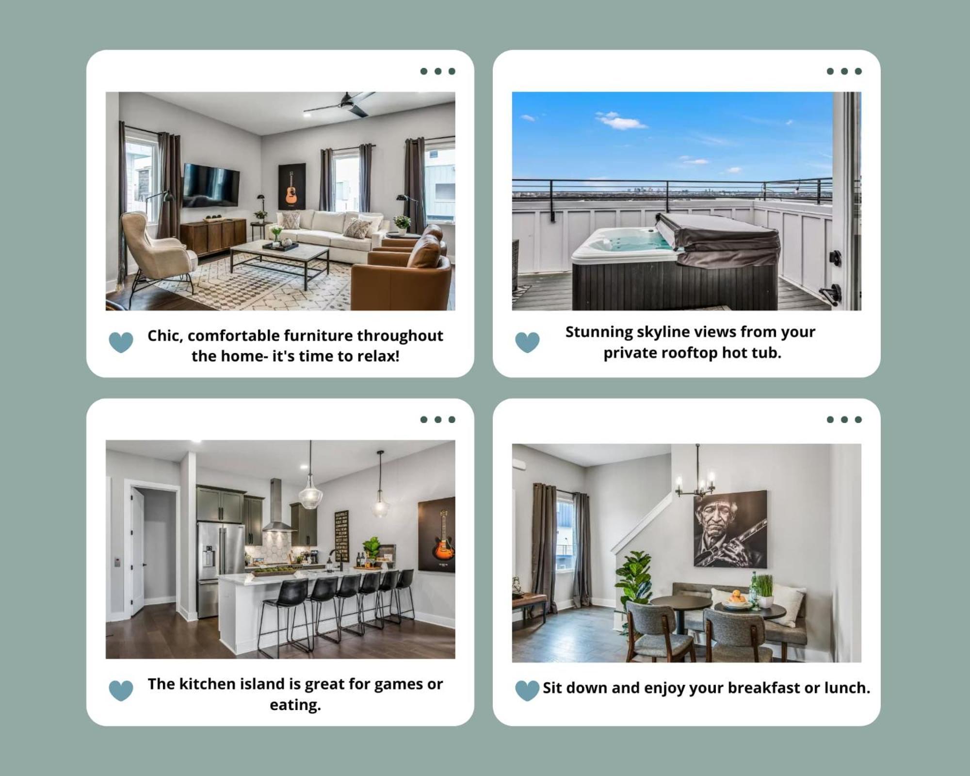 Stylish - Rooftop Deck - Hot Tub Nashville