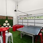 The Americana Abode Rooftop Hot Tub Game Room