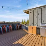 Rooftop Hot Tub Game Barrel Sauna *