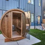 Rooftop Hot Tub Game Barrel Sauna Nashville
