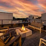 Rooftop Fire Pit Lounge Skyline Dt Nash Views