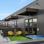 Huge Private Patio With Games & Skyline Views