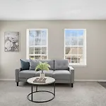 Apartment Spacious Living With Fireplace And Balcony