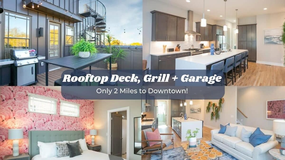 2 Miles To Broadway W Rooftop Deck Grill & Garage Holiday home