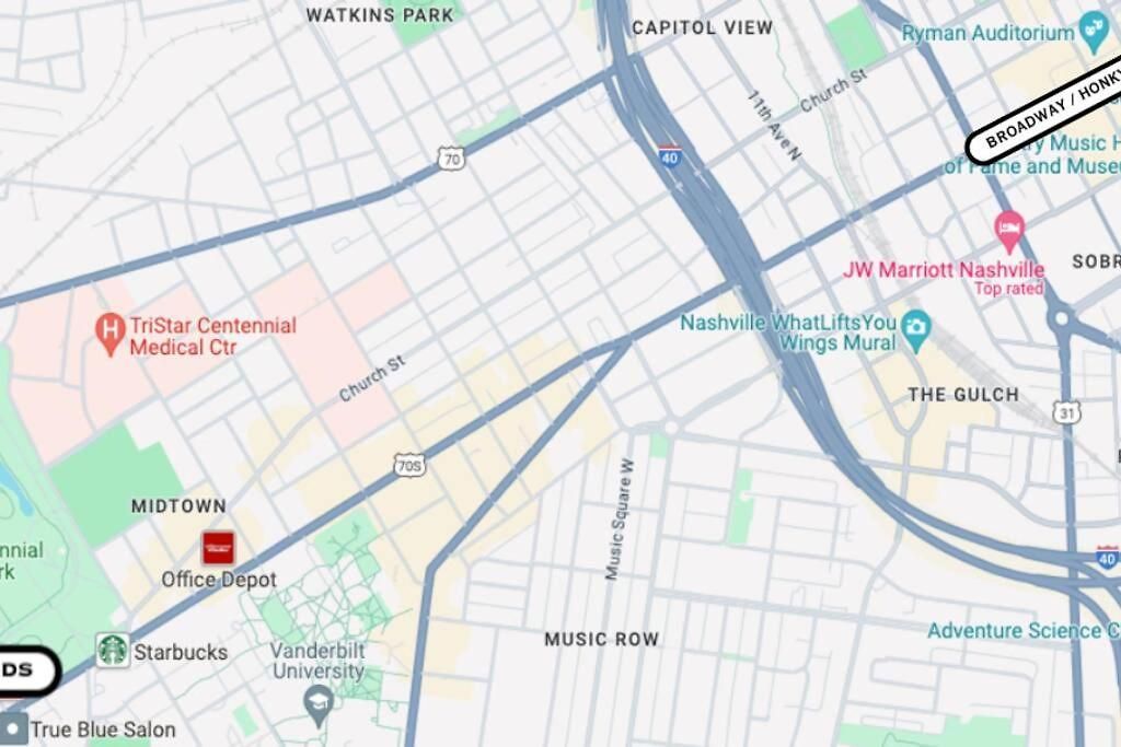 Apartment Downtown Midtown Vanderbilt, Honky Tonk Party Pad 1, Parking Gym Pool *