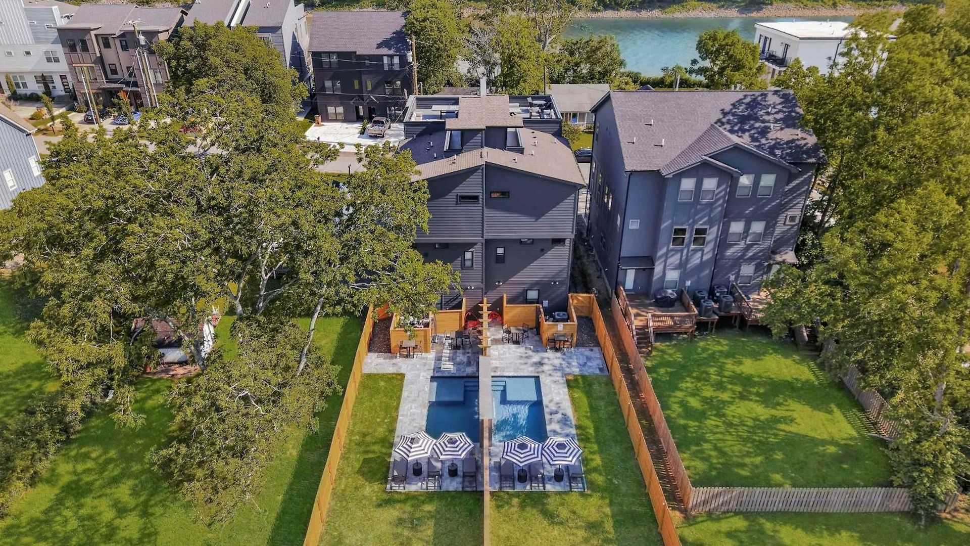 Sleek Multi-level Rooftop Views & Pool Table