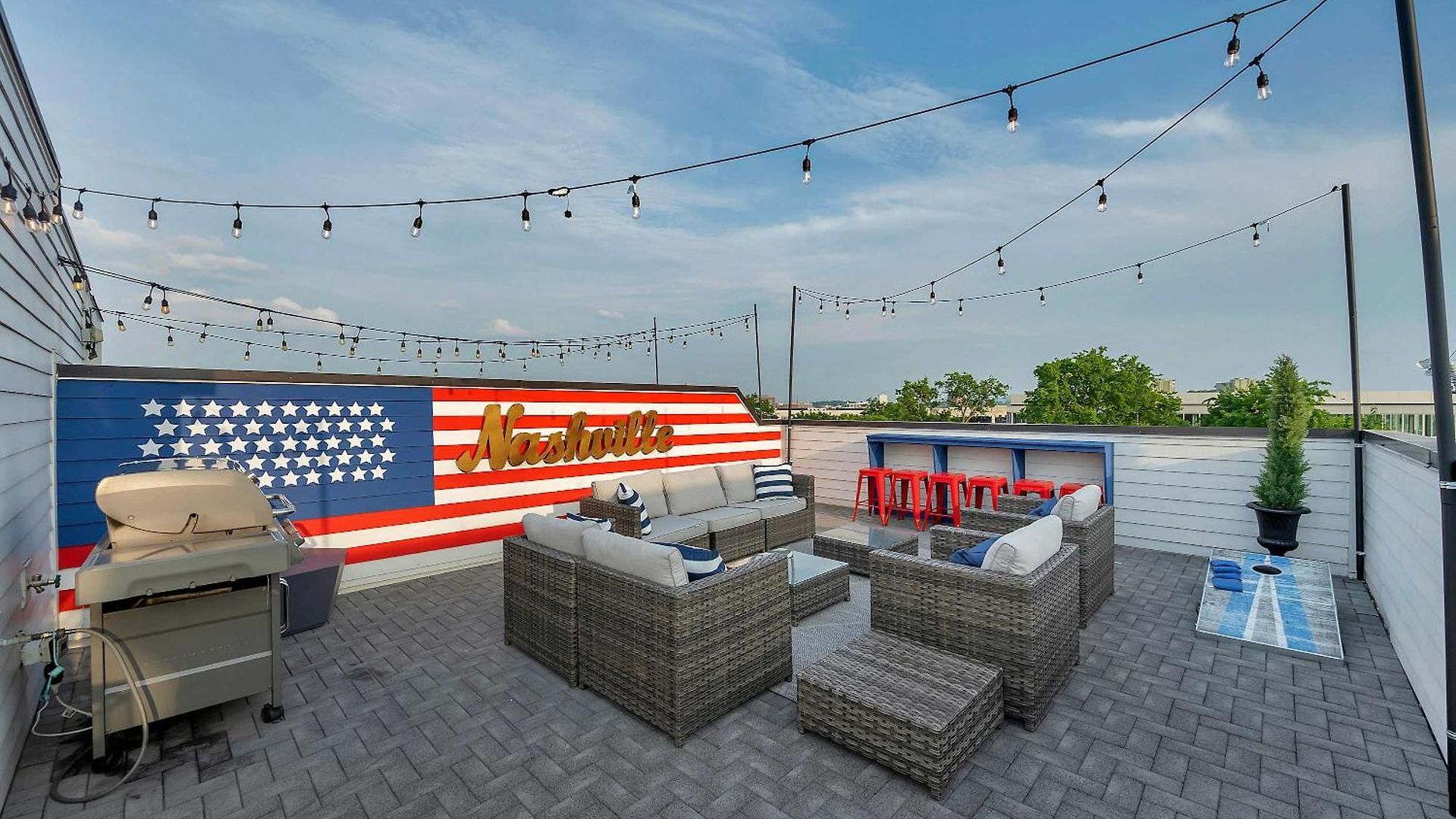 Ultimate Rooftop Double Games Bbq Skyline Views Holiday home Nashville