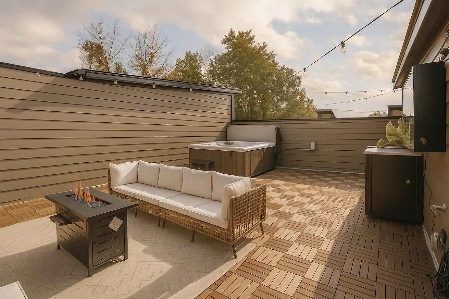 Getaway Rooftop Views & Modern Comfort Apartment