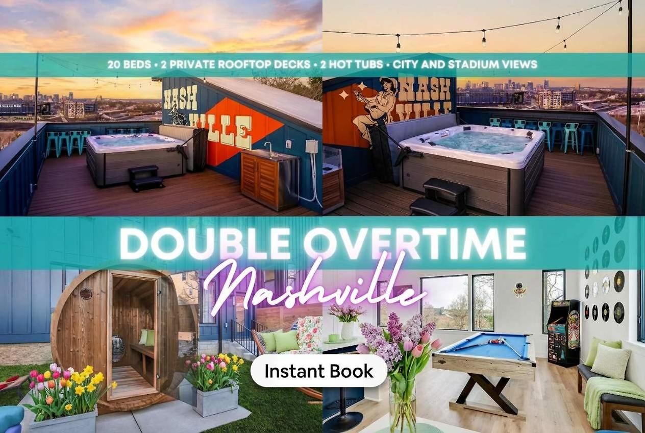 Twin Homes Rooftop Deck Hot Tub Outdoor Kitchen Nashville