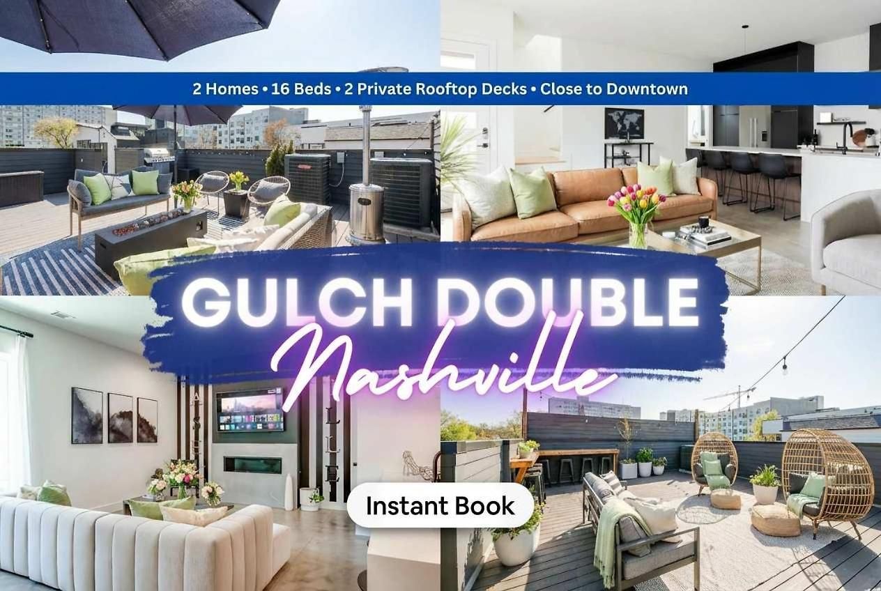 Dual Homes Rooftop Deck In Downtown *