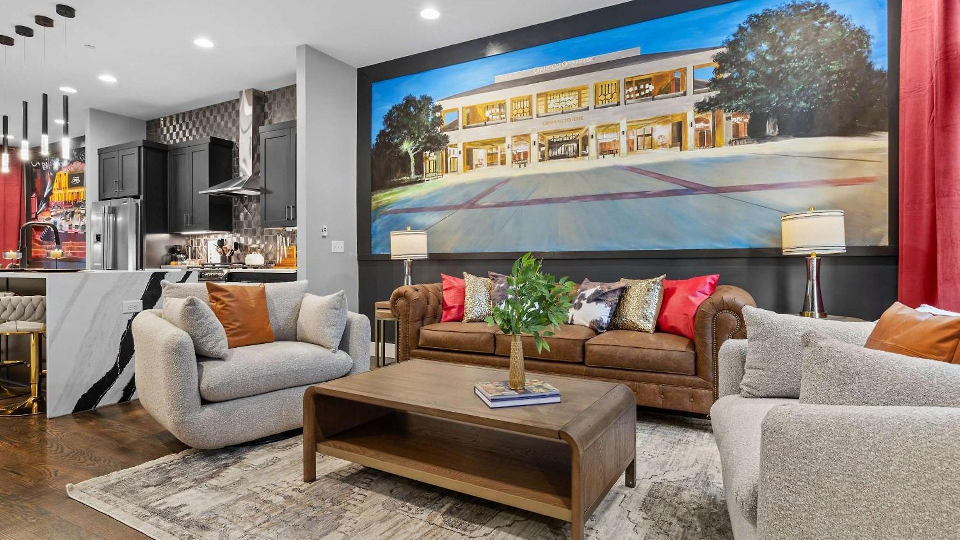 Elegant Nash Karaoke Haven With Rooftop Fire Table