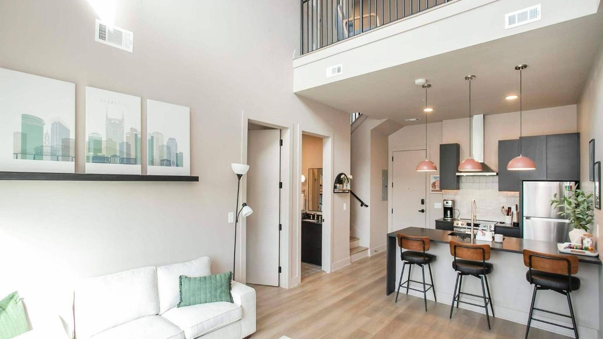 2 Bedroom + Loft Condo, Coffee Shop In Building Apartment