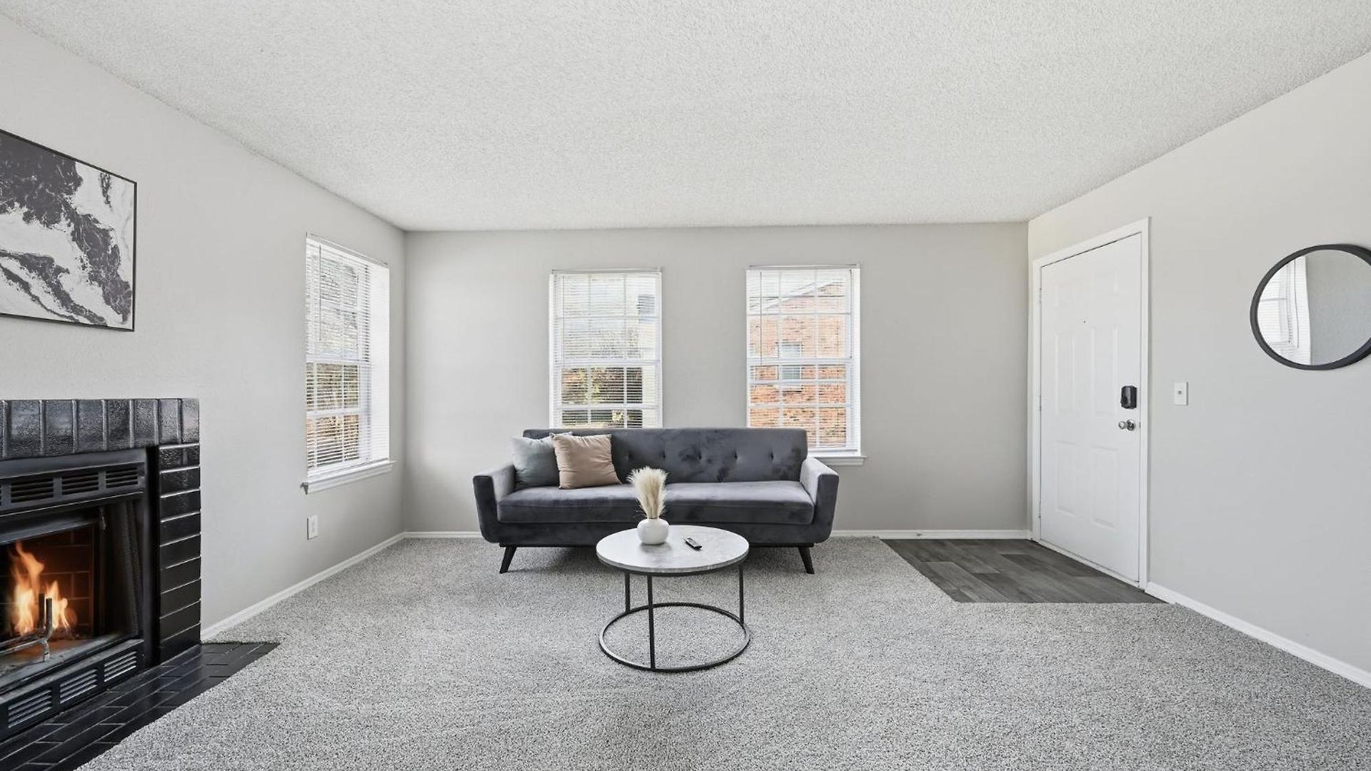 Comfortable Layout With Fireplace And Dining Area