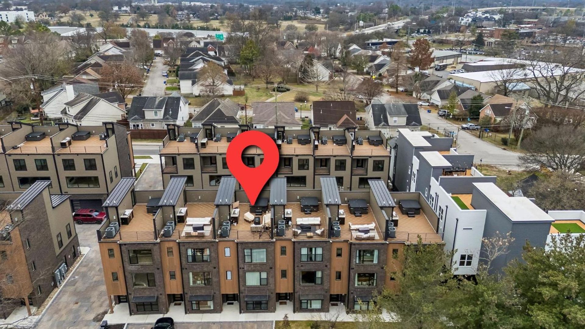 Apartment 3br Townhome Rooftop Views Hot Tub & Fireplace Nashville