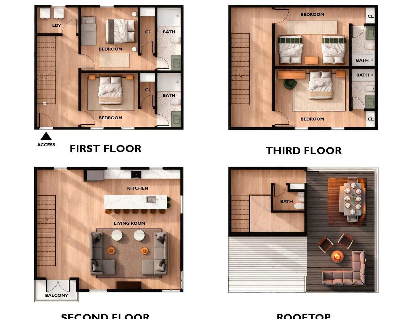 The Elmwood - Brand New Rooftop Lounge W Firepit Holiday home