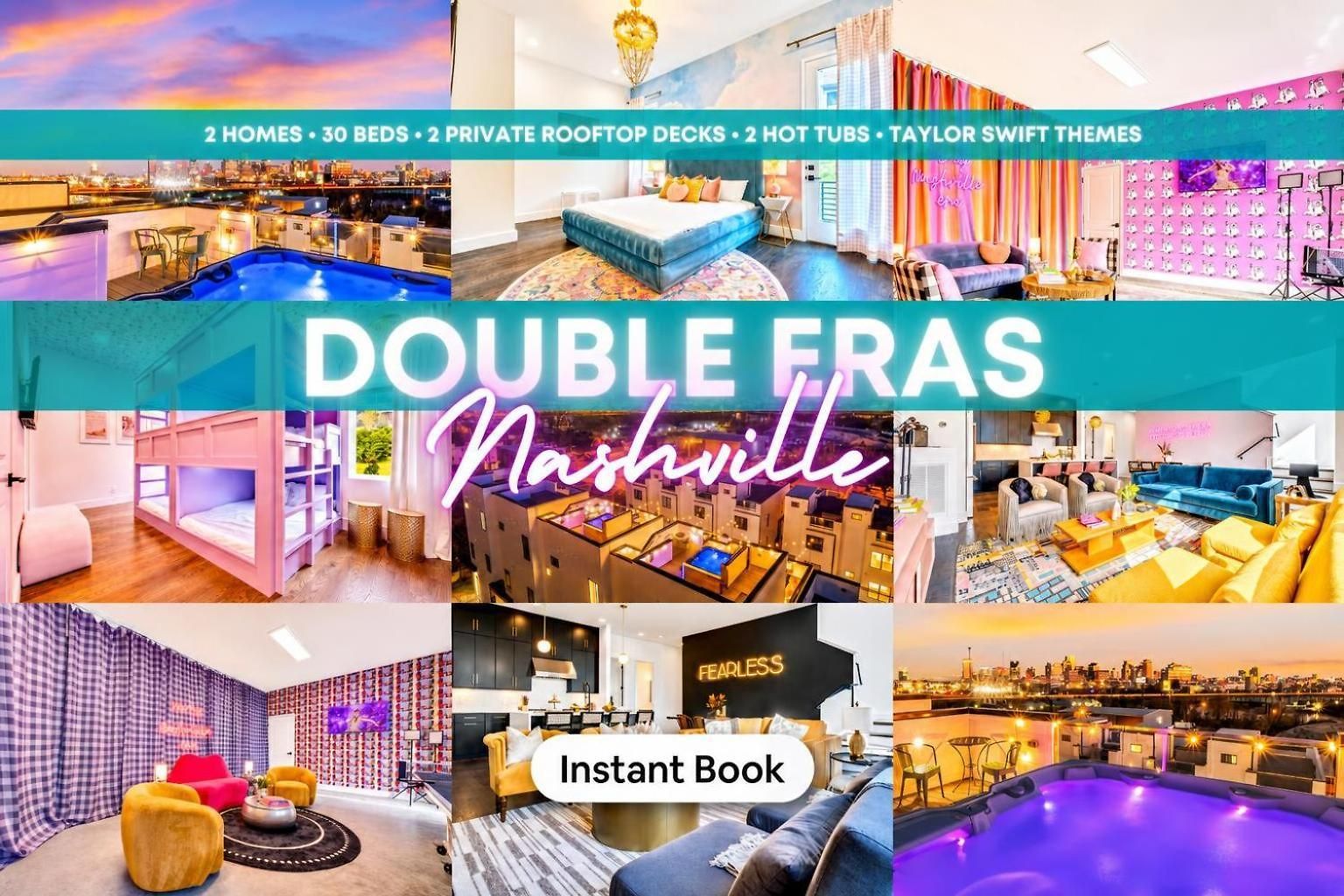 Taylor Swift Inspired Hot Tub Rooftop Deck Views * Nashville