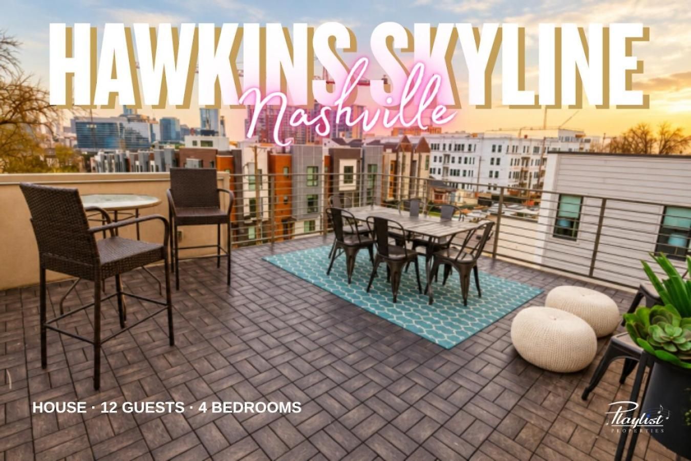 Music Skyline 4br Gulch Rooftop Garage Holiday home *