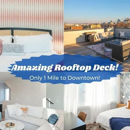 1 Mile To Downtown 4br 4ba W Rooftop Deck Holiday home *