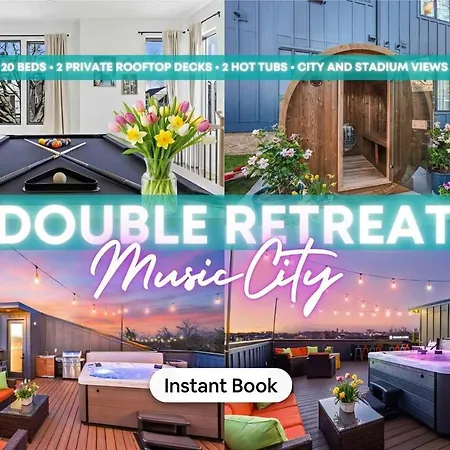Rooftop Hot Tub Game Barrel Sauna * Nashville