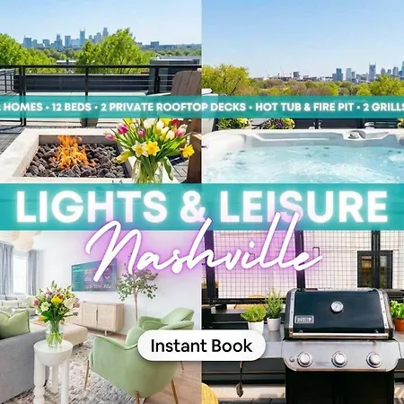 Rooftop Hot Tub Fire Pit 8br Near Broadway Holiday home