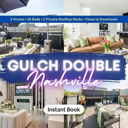 Dual Homes Rooftop Deck In Downtown *