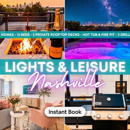 Holiday home Rooftop Hot Tub Fire Pit 8br Near Broadway Nashville