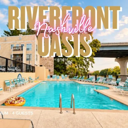 Riverfront Oasis Pool King Bed Walk To Broadway * Nashville