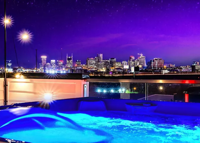 Double Rooftop Decks Hot Tub Karaoke Nashville