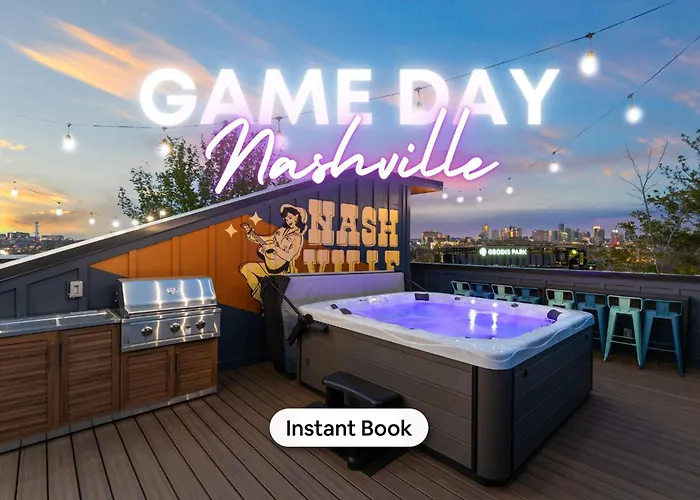 Rooftop Deck Hot Tub Game Room Downtown Nashville