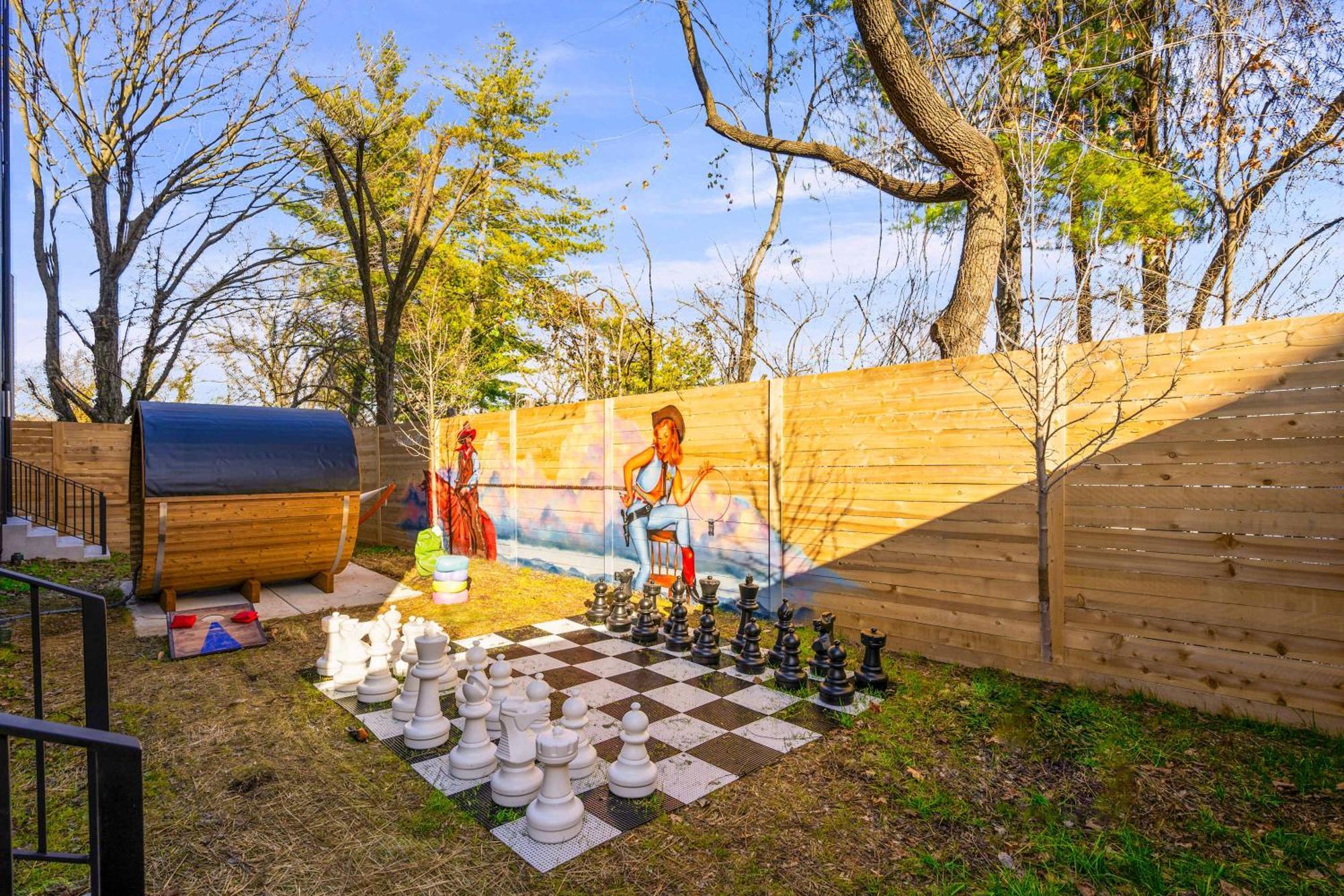 Rooftop Hot Tub Game Barrel Sauna