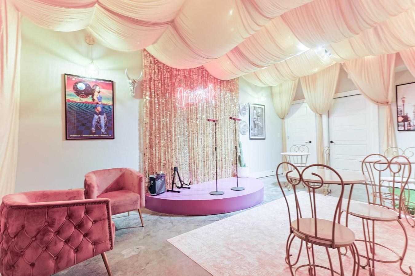 Glam Bachelorette Stage & Neon Vibes Holiday home