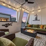 Elegant Nash Karaoke Haven With Rooftop Fire Table