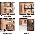 The Elmwood - Brand New Rooftop Lounge W Firepit Holiday home