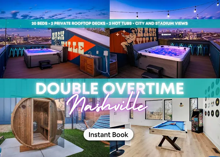 Twin Homes Rooftop Deck Hot Tub Outdoor Kitchen