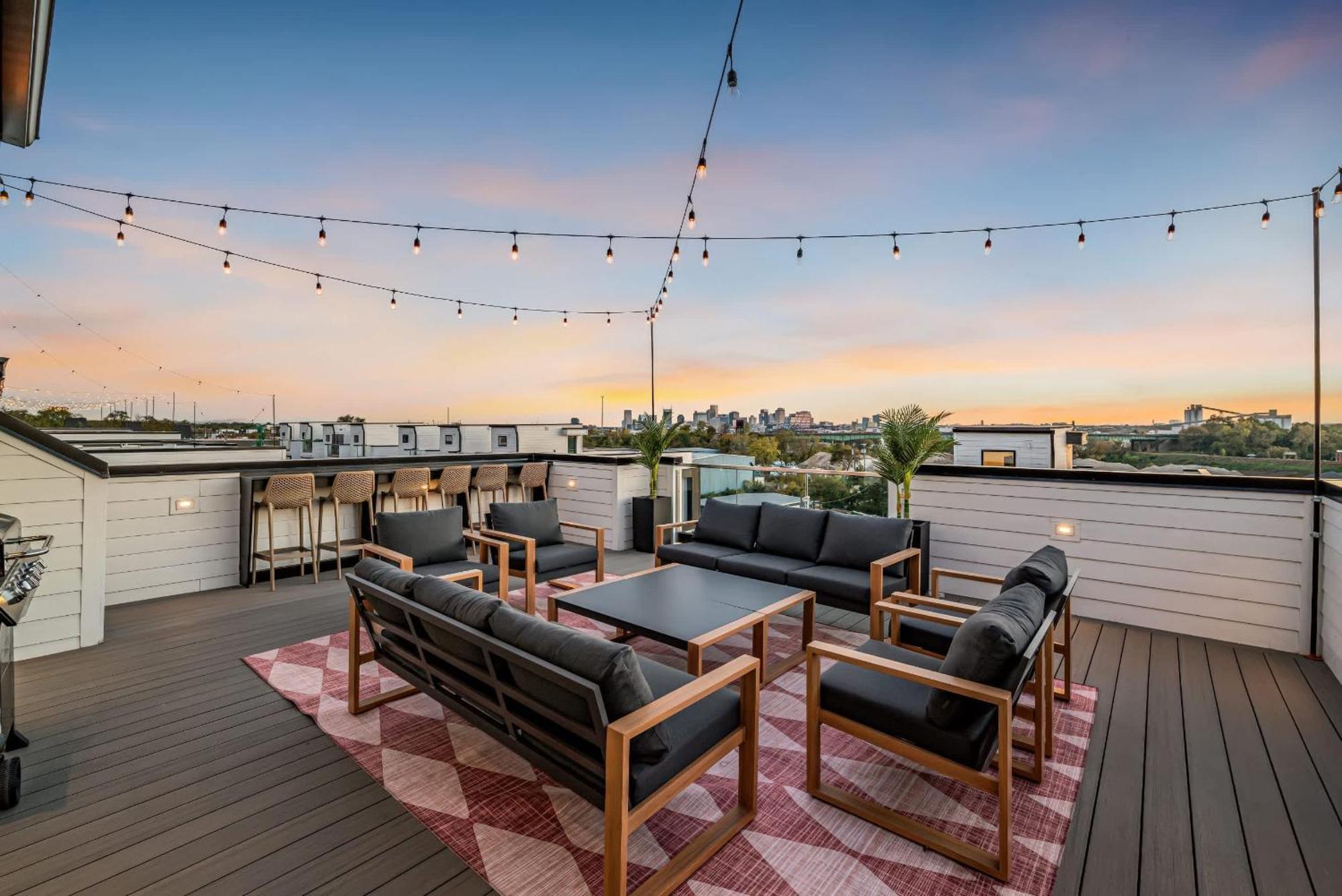 Disco Themed Hot Tub & Rooftop Decks In * Nashville
