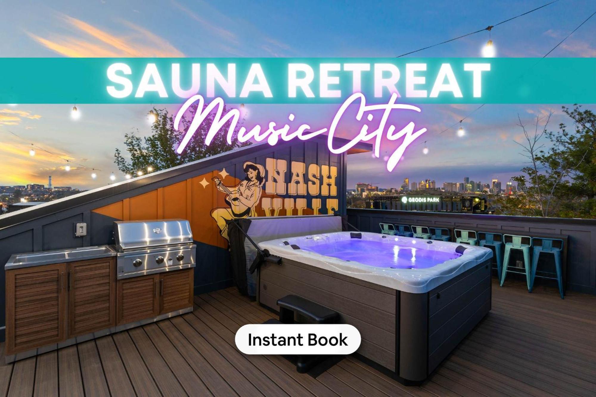 Rooftop Deck Hot Tub Game Downtown